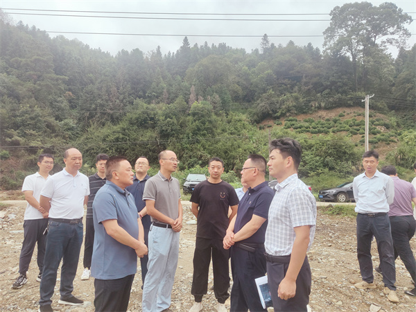 10月1日，洪董，余總陪同汪凱書記一行到紹濂鄉(xiāng)清溪村調研.jpg