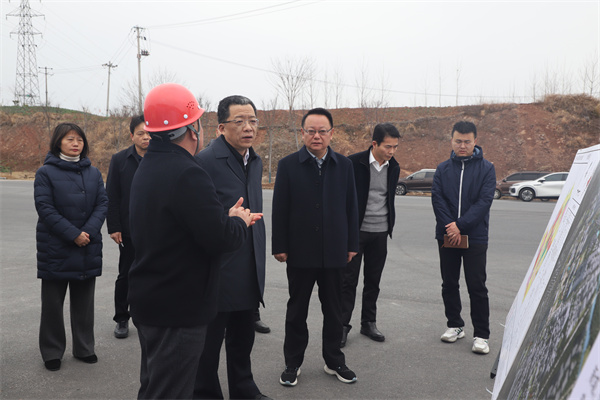 2月6日，黃山市委書(shū)記丁純一行調(diào)研富豐新城項(xiàng)目，汪凱書(shū)記，洪董陪同。1.jpg