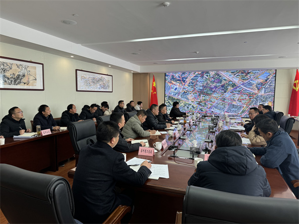2月8日，縣委主要負責同志調(diào)研富豐新城片區(qū)項目建設并召開征遷工作座談會（縣委書記汪凱，縣人大常委會副主任、縣委辦主任江勇民 ，縣政協(xié)副主席、縣發(fā)改委主任張冬春，縣科商工信局局長汪璟峰，縣人社局局長朱曉明 ）.jpg